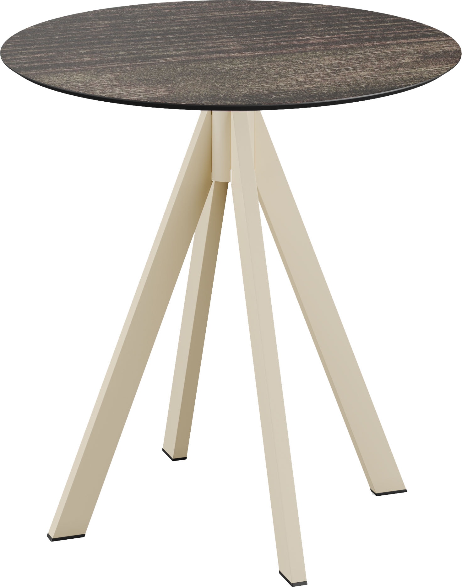 Klapptisch ESSENTIALS "Infinity", beige (sand, riverwashed wood, sandfarben), B:70cm H:73,2cm T:70cm, Stahl/HPL Tischplatte, Tische, in verschiedenen Ausführungen