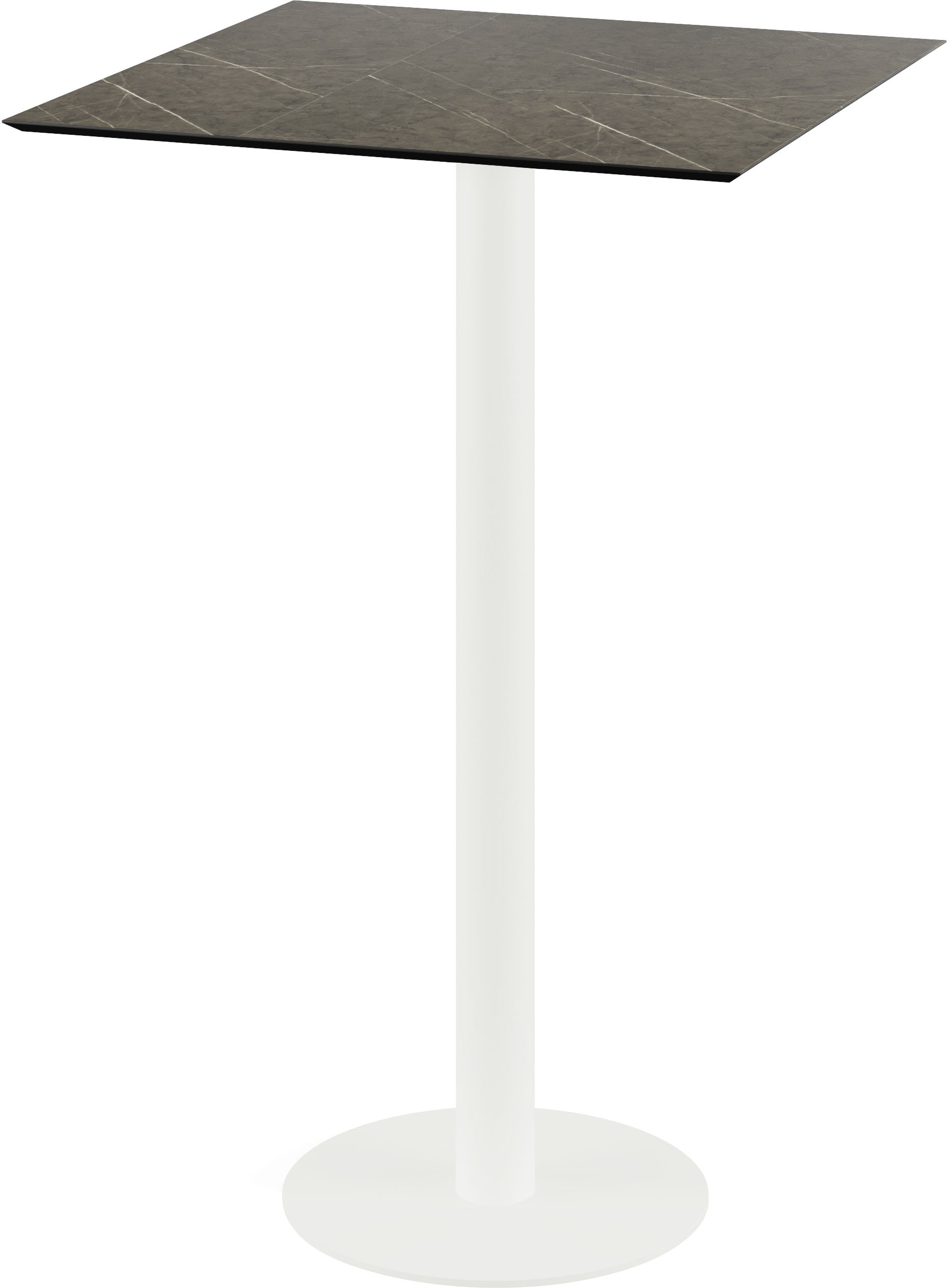 Klapptisch ESSENTIALS "Urban", weiß (weiß, midnight marble, weiß), B:70cm H:109,2cm T:70cm, Pulverbeschichteter Stahl, Tische, in verschiedenen Ausführungen