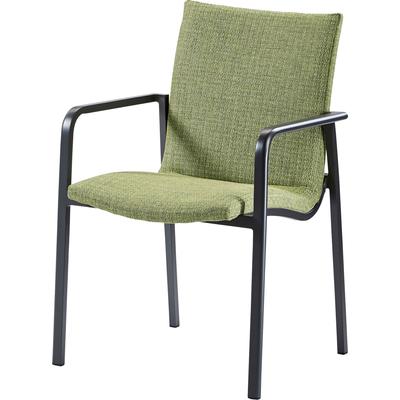 Gartenstuhl BEST "Positano", anthrazit – grün, B:57cm H:86cm T:63cm, Aluminium, Stühle, Dining Sessel Image