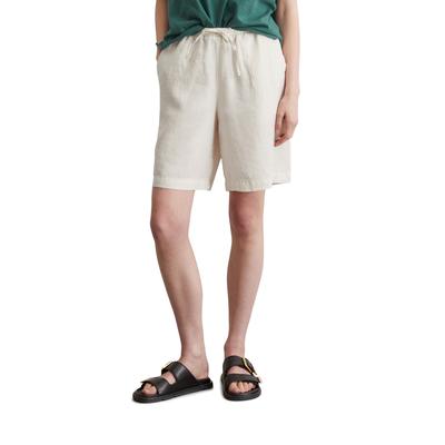 Shorts MARC O'POLO "mit teil-elastischem Bund", Damen, Gr. 38, Normalgrößen, silky stone, Obermaterial: 100% Leinen; Futter: 100% Baumwolle, unifarben, casual, gerade kurz, Hosen Image
