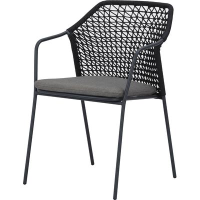 Gartenstuhl BEST "Burano", grau (anthrazit), B:58,5cm H:83,5cm T:60cm, Stahl, Stühle, Outdoor Dining Stuhl Image