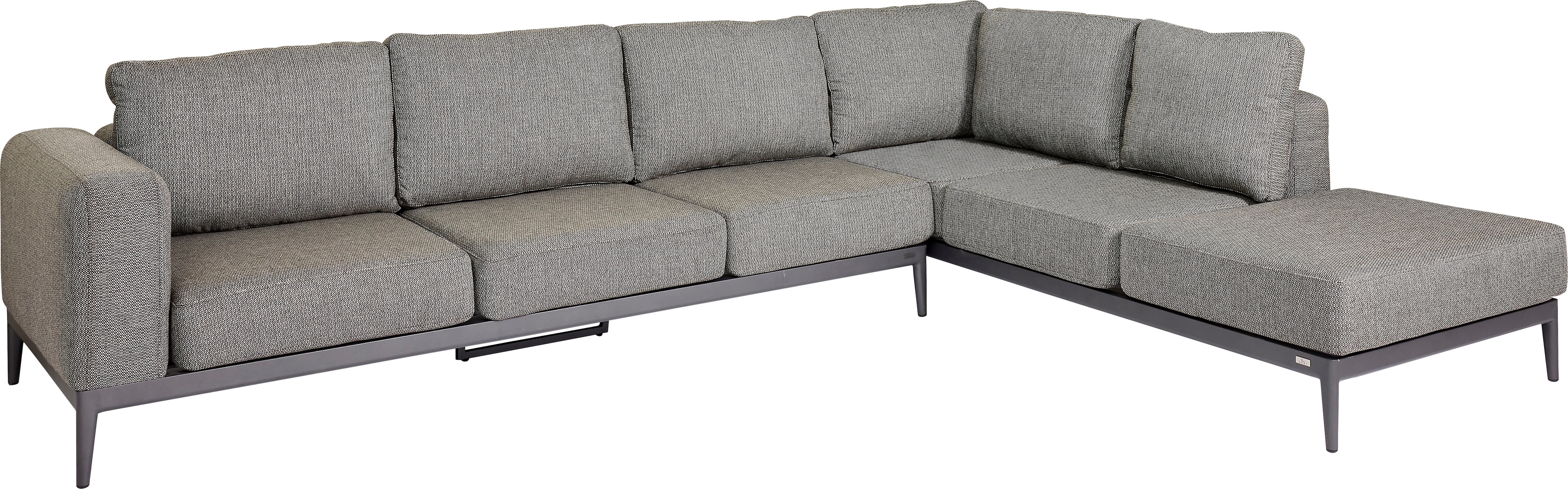 Gartenlounge-Set BEST "Athene", grau (anthrazit,), B:322cm H:67cm T:230cm, Obermaterial: 70% Polyurethan, 30% Polypropylen, Sitzmöbel-Sets, Lounge-Set