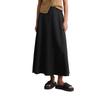 Webrock MARC O'POLO "mit seitlichem Reißverschluss", Damen, Gr. 34, schwarz, Obermaterial: 100% Leinen; Futter: 100% Nicht verfügbar, unifarben, casual, ausgestellt wadenlang, Röcke