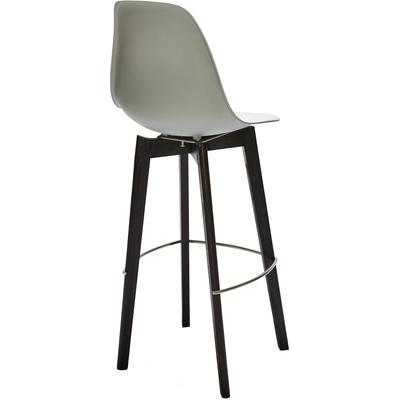 Barhocker ESSENTIALS "Keeve", grau, B:47cm T:53cm, Hocker, ohne Armlehne, Birkenholzgestell, mit Sitzfläche aus Kunststoff Image