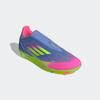 Fußballschuh ADIDAS PERFORMANCE "F50 LEAGUE LACELESS FG/MG", Gr. 45, blau fusion, lucid lemon, lucid pink, Synthetik, Textil, sportlich, Schuhe