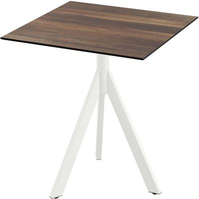 Klapptisch SOLD OUT "Infinity", weiß, tropical wood, weiß, B:70cm H:70cm T:74cm, Pulverbeschichteter Stahl + HPL Tischplatte, Tische, in verschiedenen Ausführungen Image