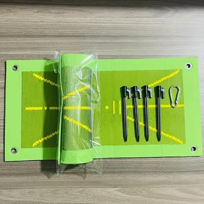 TEMU 1 Golf Training Mat With Guide - Non-slip, Shock-absorbing Abs For Accurate Swing Detection & Practice - Portable With Hook For - Anywhere, Improvement