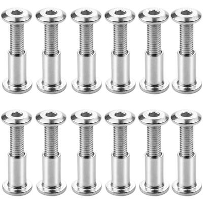 Dcknty - 12 Stück M6 x 20 mm Bindungsschrauben, Verbindungsschrauben mit Bolzen, Image