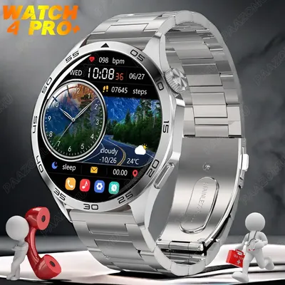 2025 neue Für Huawei Smart Uhr Männer Uhr 4 Pro + 1,50 Zoll HD Bildschirm Bluetooth Anruf Gesundheit Überwachung Smartwatch für Android iOS Image