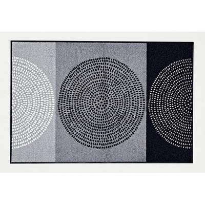 Fußmatte SALONLOEWE Gr. 5, schwarz-weiß (schwarz, weiß), B:60cm H:7mm L:180cm, Polyamid, Kunstfaser, Teppiche Image