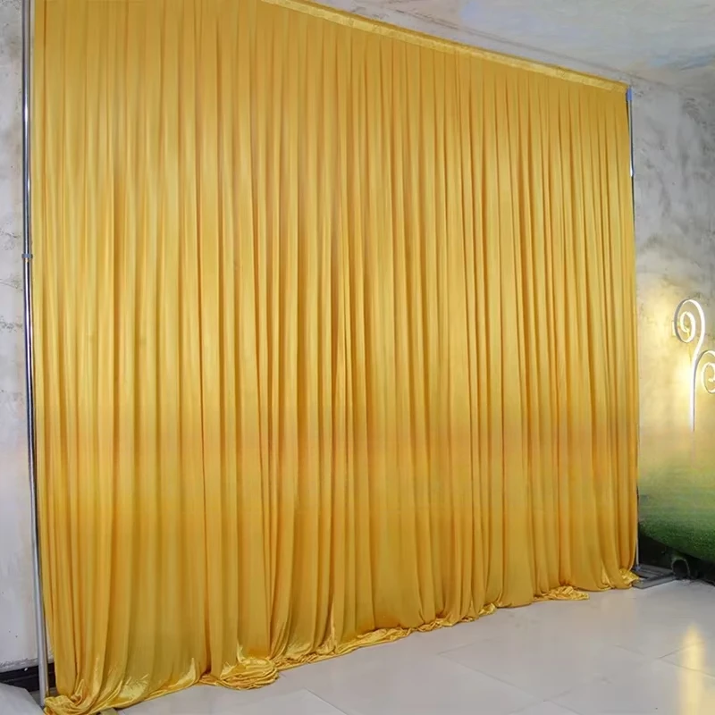 Romantische Hochzeit Dekoration Vorhänge Hintergrund Vorhang Eis Seide Bühne Event Party Show Hotel Panels Großhandel Urlaub Feier Image