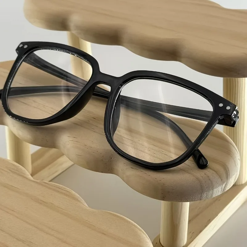 Schicke, florale, blaues Licht blockierende Brille für Damen, modischer ovaler Rahmen mit klaren Gläsern Image