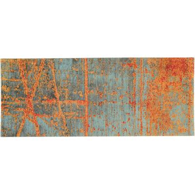 Fußmatte Gr. 4, orange (orange, grau), B:80cm H:7mm L:200cm, Polyamid, Kunstfaser, Teppiche Image