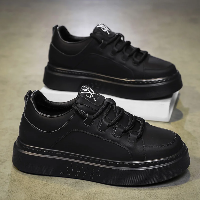 Männer Sport Schuhe Weiß Leder Turnschuhe Männer Sommer Lässig Vulkanisierte Schuhe Männliche Turnschuhe Schwarz Skateboard Schuhe Flache Sohle