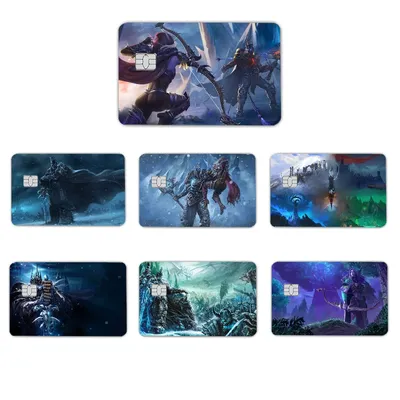 Game Wows World Of Warcrafts Aufkleber, 4 Stück, PVC-Kreditkarten-Haut-Aufkleber, abnehmbare, Image