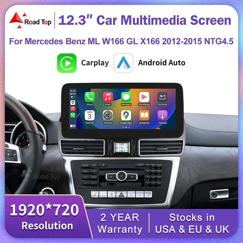 Linux-Systembildschirm für Mercedes Benz ML W166 GL X166 GL550 2012–2015 GPS-Navigation Bluetooth Head Unit Multimedia Autoradio Image