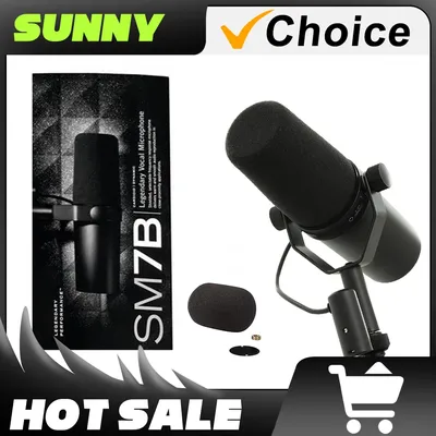 SUNNY Cardioid Dynamic Microphone SM7B Sm7b 7B Studio Selectable Frequency Response Mic for Live