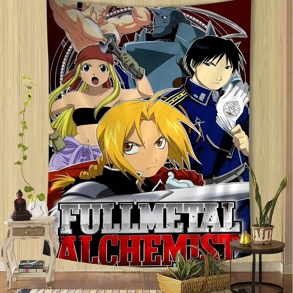 Anime Fullmetal Alchemist Chart Tapestry Bohemian Wall Tapestries Mandala Wall Art Decor