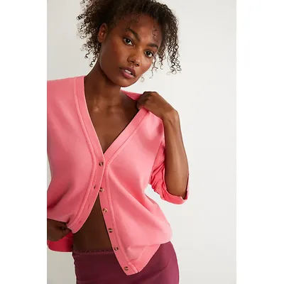 Take It Easy Cardigan at Free People in Camellia, Size: XS