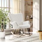 Rocking chair, Chaise à bascule, fauteuil relax, chaise simple de loisirs, tissu pelucheux à