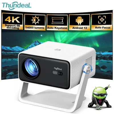 ThundeaL TD85W Full HD 1080P Mini-Projektor Android Autofokus Tragbarer Strahlprojektor TD85SE 4K Image