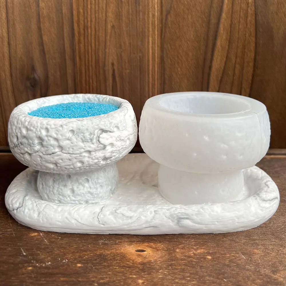 Silikon Kerze Tasse Form DIY Zement Kunst Kerzenhalter Gips Schüssel Epoxidharz Ablage Form Home Dekoration Versorgung Image