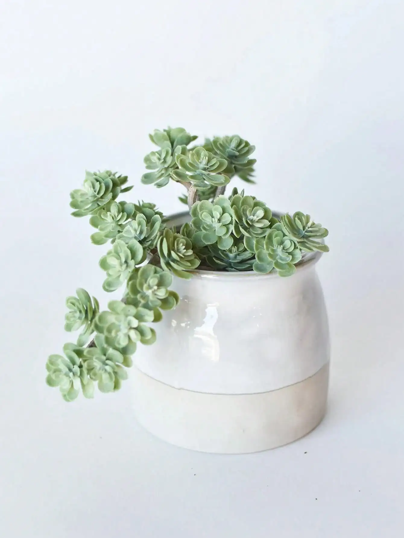 Faux Green Sedum Sukkulenten-Pick, Kunststoff, künstlicher Encrinit, Sukkulenten, Frühlingspflanzen, Heimdekoration, Büro, Pflanzenlandschaftsbau