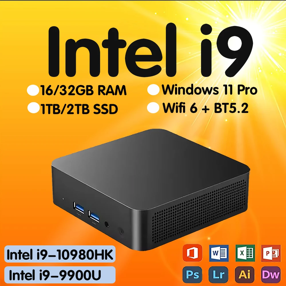 2026 Neuer Windows 11 Intel i9-10980HK Büro-/Heim-Desktop-Computer BT5.2 Mini-PC 16GB 32GB 2TB SSD Tragbarer Gaming-Mini-PC Image