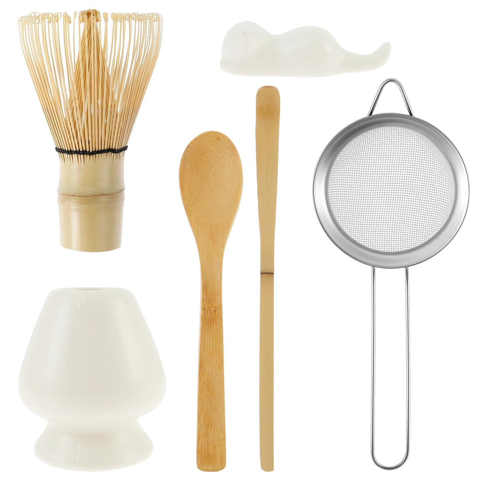 6/4PCS Japanische Matcha Tee-Set Bambus Schneebesen Tee Scoop Teelöffel Tee-Sets Indoor Getränke Shop Tee-herstellung Werkzeuge Zubehör Image