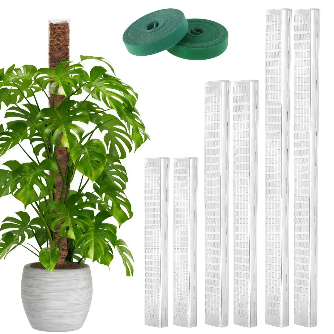 24/36/48 Zoll Kunststoff-Moosstange für Monstera, große D-förmige Stangen, Topf, Kletterpflanzen, Arbeiten, Sphagnum Moss, Gartenwachstumspfahl