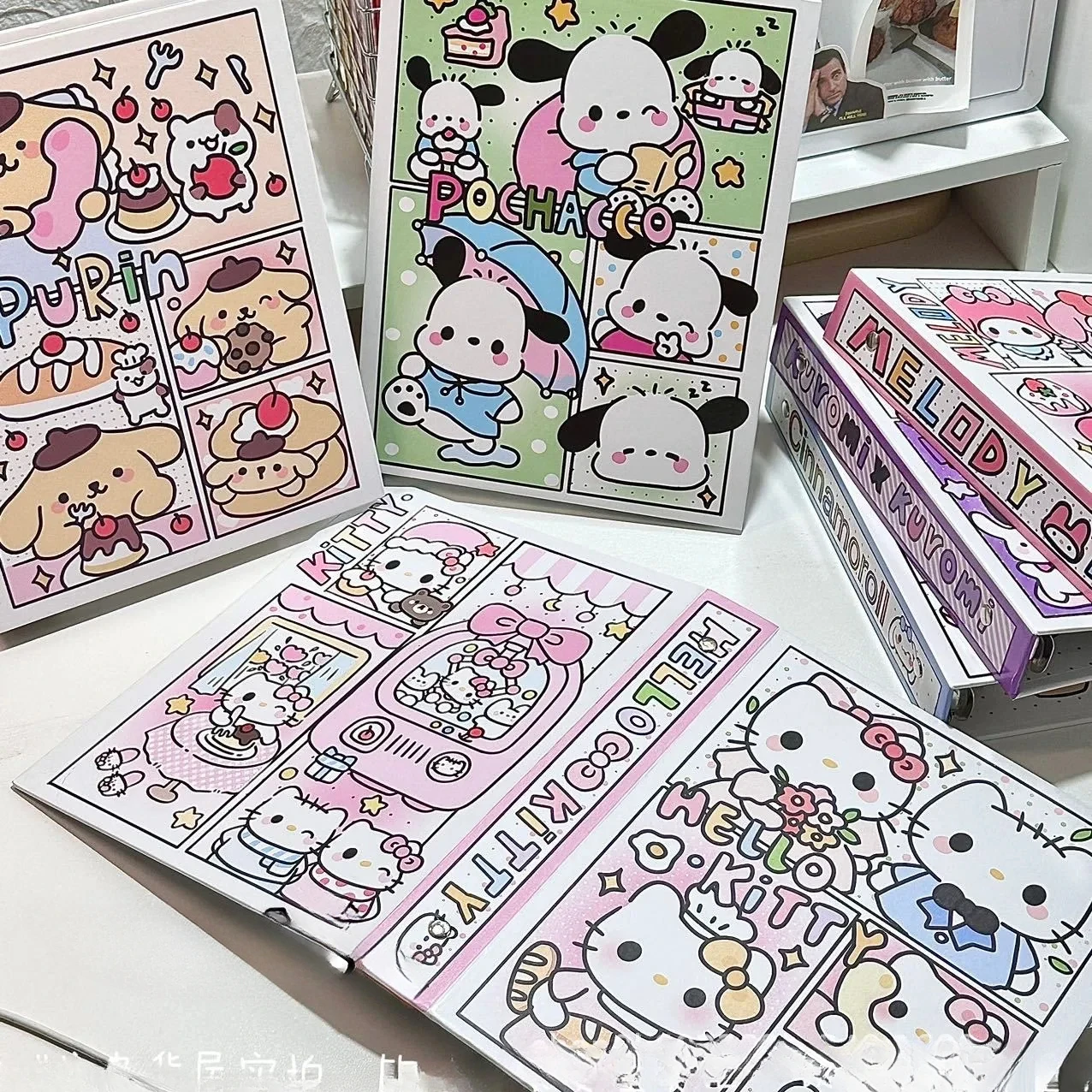 Hello Kitty Kuromi Albumkarten Buchkarte Briefhalter Binder Sammelalbum Cartoon Kawaii 10 Seiten Hello Kitty Ordner Kinderspielzeug Geschenk