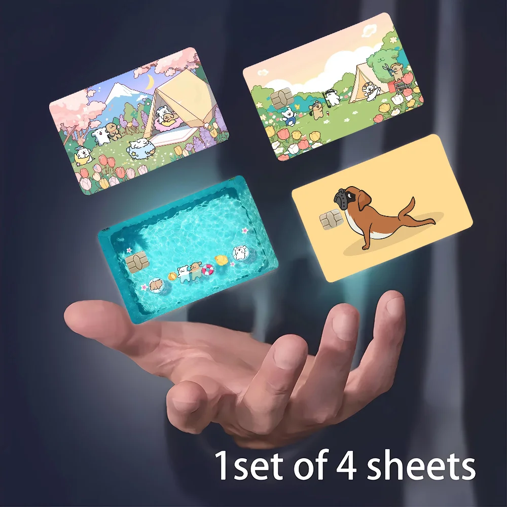 Hund Anime Aufkleber Film Haut Abdeckung für Kreditkarte Debit Bankkarte vorne Image