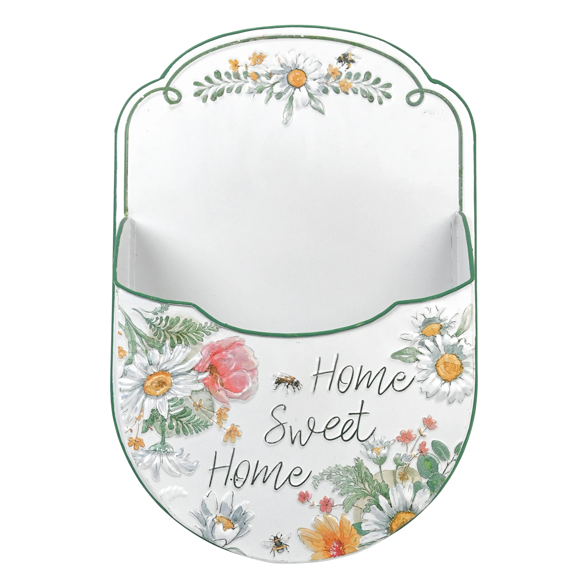 Handmade Retro European Wall Mounted Iron Flower Pot Rustic wall planter Image