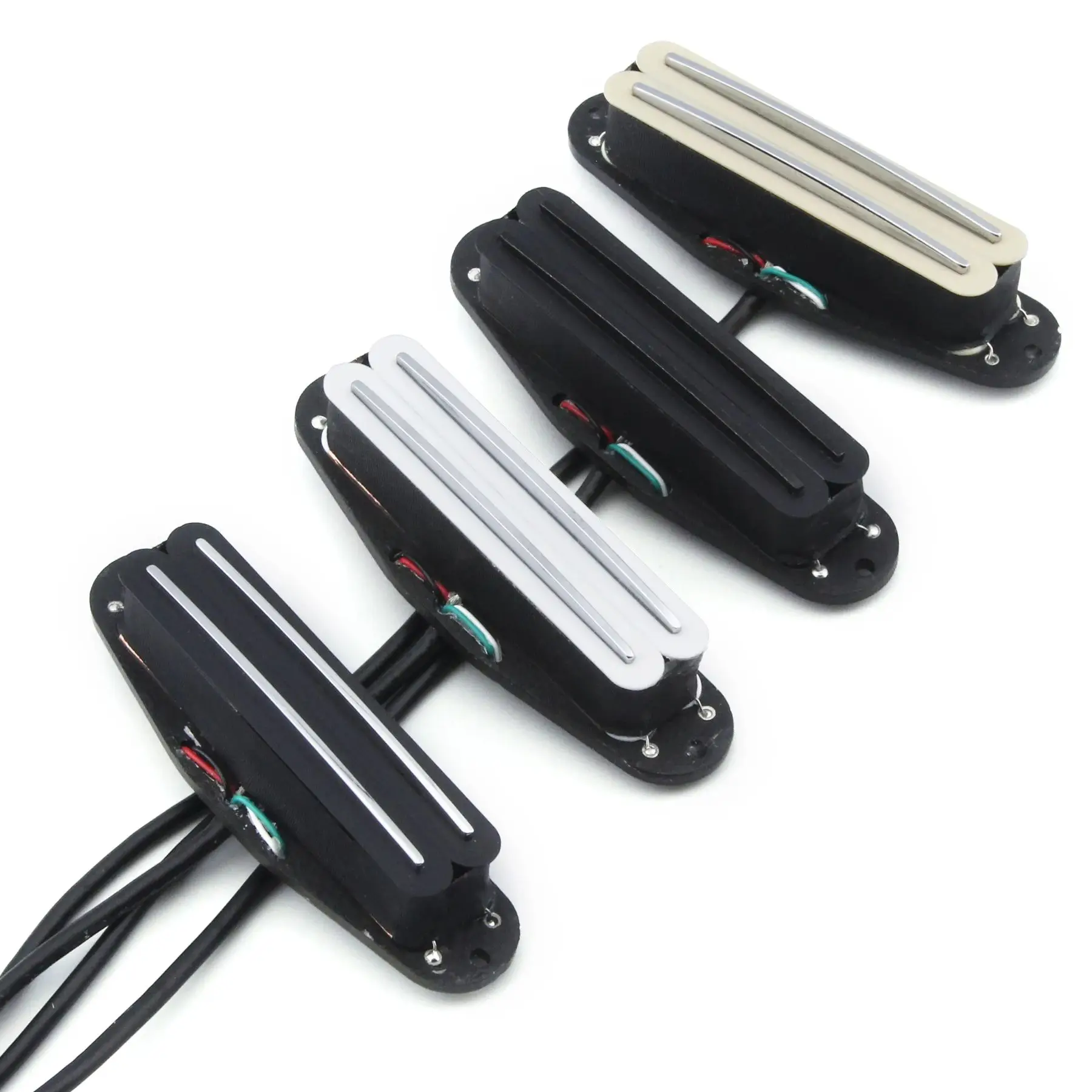 FLEOR 1PCS Alnico 5 Gitarre Dual Rails Pickup Single Coil Größe Humbucker Schienen Pickup 6K für ST Gitarre teile Image