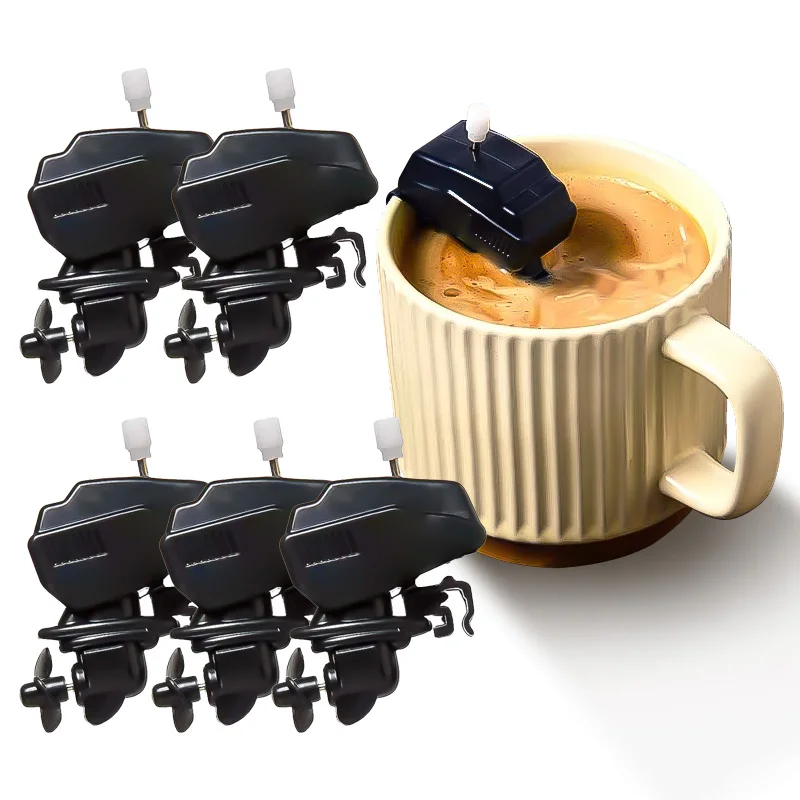 Mini-Bootsmotor-Kaffeerührer, langlebig, einzigartig, Neuheit, Bootsmotor, Kaffeemixer, leicht zu reinigen, Kaffeerührer mit Bootsmotor Image