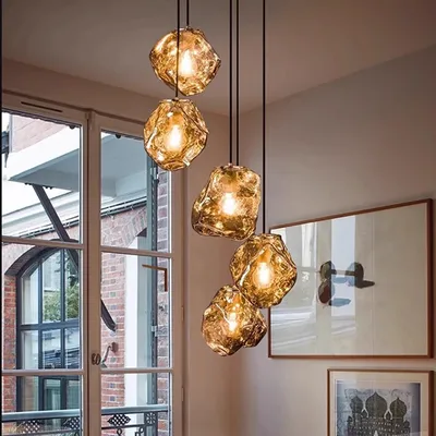 Modern home decor led lights pendant light lamps forstaircase Chandeliers for living room hanging light indoor lighting