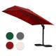 Ombrellone offset da giardino, Ombrellone a ombrello - Alu - girevole a 360° - 3 x 3 m - Rosso