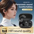Cuffie auricolari aperte Bluetooth 5.3 a conduzione ossea, auricolari wireless con display digitale, custodia di ricarica, impermeabili, suono stereo immersivo, cuffie sportive con microfono per corsa, camminata e allenamento.