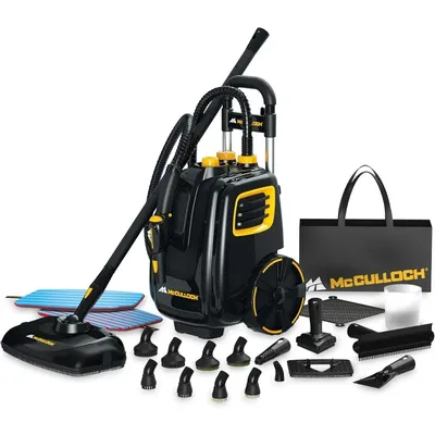 MC1385 Deluxe Canister Steam Cleaner, 2-Hour Runtime, Chemical-Free, 23 Accessories: Mop Head,