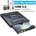 Lettore Bluray esterno USB 3.0 7 in 1 Multifunzionale DVD BD CD Masterizzatore Bluray Scheda SD TF Funzione di lettura Unità per PC portatile