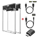 Custodia per disco rigido esterno USB 3.0/Type C Custodia per disco rigido esterno SATA SSD da 2,5