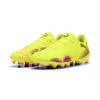 Fußballschuh PUMA "FUTURE 8 PLAY FG/AG Fußballschuhe Damen", Gr. 41, gelb alert schwarz sun struck pink, Obermaterial: Synthetik; Futter: Textil; Innensohle: Textil; Laufsohle: Synthetik, Schuhe