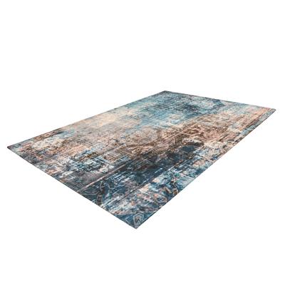 Teppich ARTE ESPINA "Indiana 300", blau (blau, braun), B:160cm H:10mm L:230cm, Baumwolle, Teppiche, Vintage-Look, Verstärkung durch Canvasrücken,Fußbodenheizung geeignet Image