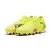 Fußballschuh PUMA "FUTURE 8 PRO FG/AG Fußballschuhe Jugendliche", Kinder, Gr. 32.5, gelb alert schwarz sun struck pink, Obermaterial: Textil, Synthetik; Futter: Textil, Synthetik; Innensohle: Textil; Laufsohle: Synthetik, Schuhe