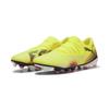 Fußballschuh PUMA "FUTURE 8 MATCH FG/AG Low Fußballschuhe Erwachsene", Gr. 47, gelb alert schwarz sun struck pink, Obermaterial: Synthetik, Textil; Futter: Synthetik, Textil; Innensohle: Textil; Laufsohle: Synthetik, Schuhe