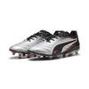 Fußballschuh PUMA "KING PRO FG/AG Fußballschuhe Erwachsene", Gr. 42.5, silber schwarz sun struck weiß metallic pink, Obermaterial: Synthetik; Futter: Synthetik, Textil; Innensohle: Textil; Laufsohle: Synthetik, Schuhe
