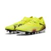 Fußballschuh PUMA "FUTURE 8 MATCH FG/AG Fußballschuhe Erwachsene", Gr. 46, gelb alert schwarz sun struck pink, Obermaterial: Synthetik, Textil; Futter: Synthetik, Textil; Innensohle: Textil; Laufsohle: Synthetik, Schuhe