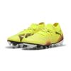 Fußballschuh PUMA "FUTURE 8 MATCH FG/AG Fußballschuhe Damen", Gr. 40.5, gelb alert schwarz sun struck pink, Obermaterial: Synthetik, Textil; Futter: Synthetik, Textil; Innensohle: Textil; Laufsohle: Synthetik, Schuhe