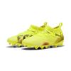 Fußballschuh PUMA "FUTURE 8 MATCH FG/AG Fußballschuhe Jugendliche", Kinder, Gr. 33, gelb alert schwarz sun struck pink, Obermaterial: Synthetik, Textil; Futter: Synthetik, Textil; Innensohle: Textil; Laufsohle: Synthetik, Schuhe