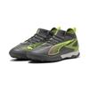 Fußballschuh PUMA "ULTRA 5 MATCH TT Mid Fußballschuhe Jugendliche", Kinder, Gr. 37.5, matte aged silber gelb alert blau gray, Obermaterial: Textil, Synthetik; Futter: Textil, Synthetik; Innensohle: Textil; Laufsohle: Gummi, Schuhe